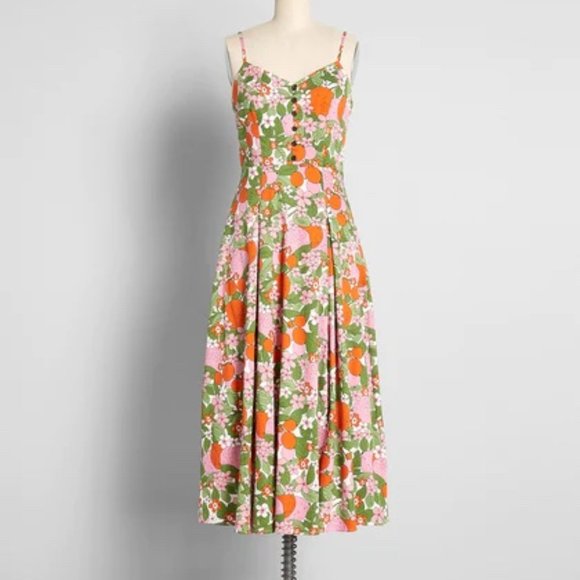 Modcloth Dresses & Skirts - Modcloth x Bright and Beautiful A Fruitful Summer Midi Dress